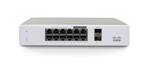 Meraki MS130-12X Cloud Mgd. 8GE + 4x(2.5GE) 240W PoE Switch